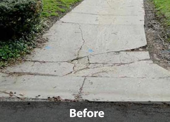 Concrete Driveway Repair Before